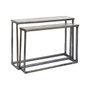 Home ESPRIT Jeu de 2 tables Blanc Multicouleur Argenté