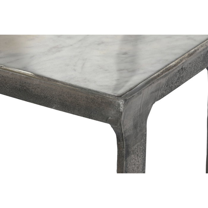 Home ESPRIT Jeu de 2 tables Blanc Multicouleur Argenté
