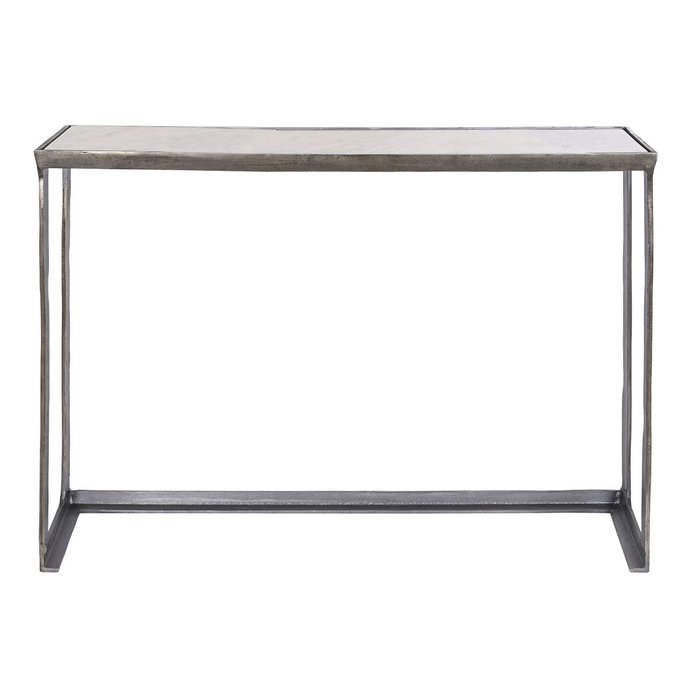 Home ESPRIT Jeu de 2 tables Blanc Multicouleur Argenté