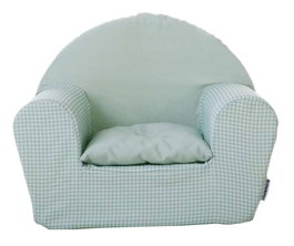 Creaciones Llopis Sofa Vichy Eau de Mer 52 x 42 x 42 cm en Polyester - Canapé enfant sans montage