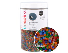 Innspiro Rocaille de verre ronde glaseado mélange 2,3mm 10/0 500gr