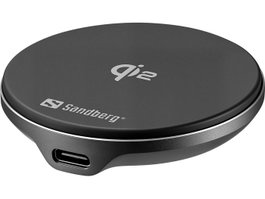 Sandberg Wireless Charger Magnet Qi2 15W Aluminium/Noir