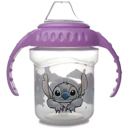 Thermobaby Tasse d'apprentissage anti-fuite Lilo et Stitch, 250 ml, bec en silicone doux sans BPA, idéale pour bébé dès 10 mois