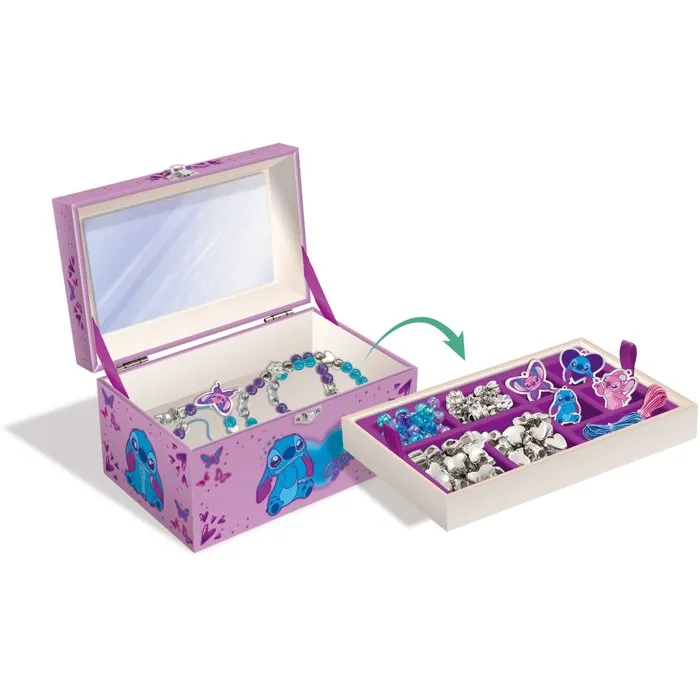 Lisciani Giochi Coffret bijoux et charms de l'amitié - Stitch Lisciani Giochi Coffret bijoux et charms de l'amitié - Stitch
