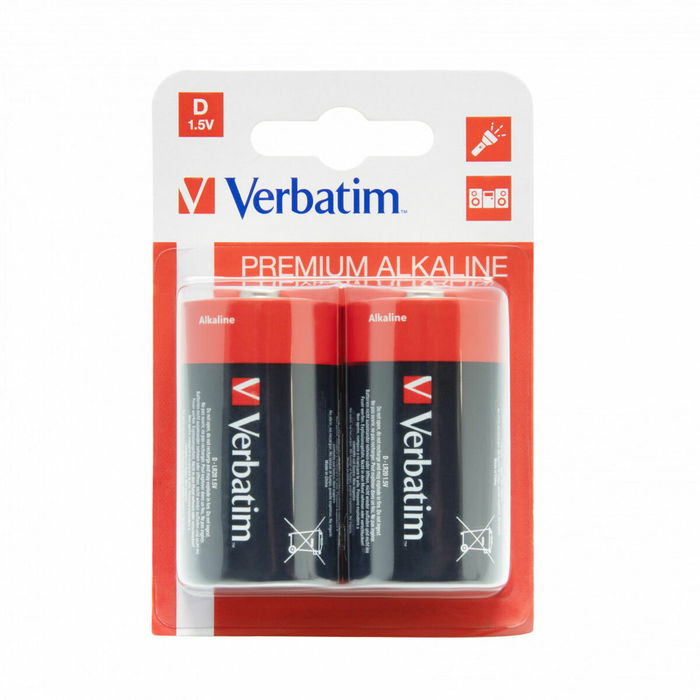 Batteries Verbatim Pilas alcalinas D 1,5 V Batteries Verbatim Pilas alcalinas D 1,5 V
