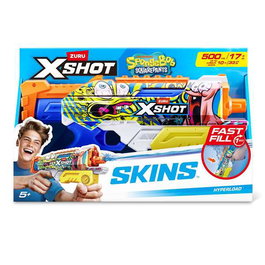 Zuru - Pistola de agua X-Shot Bob Esponja - Pistolet à eau recharge rapide - Dimensions: 18,7x34x6 cm