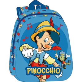 Safta Mochila 3D Pinocchio, Sac à dos pour enfant 3 ans, 27 x 33 x 10 cm