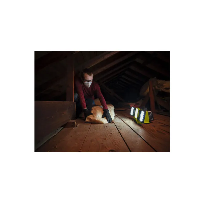 Ryobi RLP18-0 - Panneau lumineux LED Triple 18V ONE+ - 3 intensités (3000/1200/500 lm) - Panneaux orientables 360° - Compatible gamme ONE+