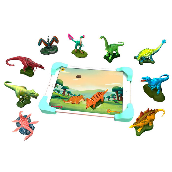 PLAYSHIFU Jeu éducatif interactif et physique Tacto Dino pour tablette, en espagnol, à partir de 4 ans, +100 faits sur les dinosaures
