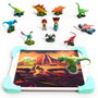 PLAYSHIFU Jeu éducatif interactif et physique Tacto Dino pour tablette, en espagnol, à partir de 4 ans, +100 faits sur les dinosaures