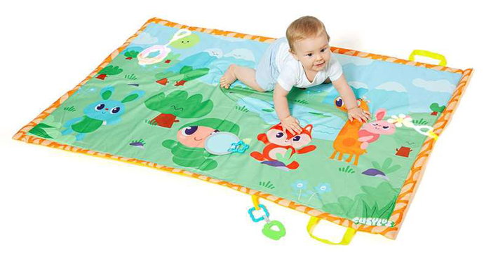 Molto Big Activity Playmat - Tapis d'éveil et de jeu avec 4 activités pour bébé dès la naissance - 53x38x10 cm