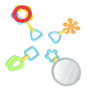 Molto Big Activity Playmat - Tapis d'éveil et de jeu avec 4 activités pour bébé dès la naissance - 53x38x10 cm