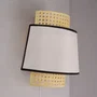 Quilmes Applique murale SKD-W1024 en rotin et bois avec douille E14 pour ambiance lumineuse - Salon, chambre