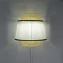 Quilmes Applique murale SKD-W1024 en rotin et bois avec douille E14 pour ambiance lumineuse - Salon, chambre