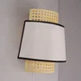 Quilmes Applique murale SKD-W1024 en rotin et bois avec douille E14 pour ambiance lumineuse - Salon, chambre
