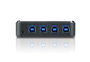 Aten US434 Commutateur de partage de périphériques USB 3.2 Gen 1 à 4 ports x 4 ordinateurs avec sélecteur distant, câbles inclus