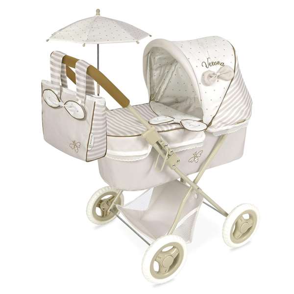 Decuevas Coche de muñeca - Poussette de poupée pliable avec ombrelle pour poupées jusqu'à 48 cm, dimensions 38x65x60 cm Decuevas Coche de muñeca - Poussette de poupée pliable avec ombrelle pour poupées jusqu'à 48 cm, dimensions 38x65x60 cm
