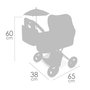 Decuevas Coche de muñeca - Poussette de poupée pliable avec ombrelle pour poupées jusqu'à 48 cm, dimensions 38x65x60 cm