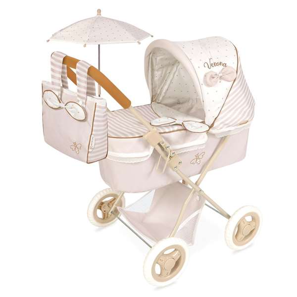Decuevas Coche de muñeca - Poussette de poupée pliable avec ombrelle pour poupées jusqu'à 48 cm, dimensions 38x65x60 cm Decuevas Coche de muñeca - Poussette de poupée pliable avec ombrelle pour poupées jusqu'à 48 cm, dimensions 38x65x60 cm