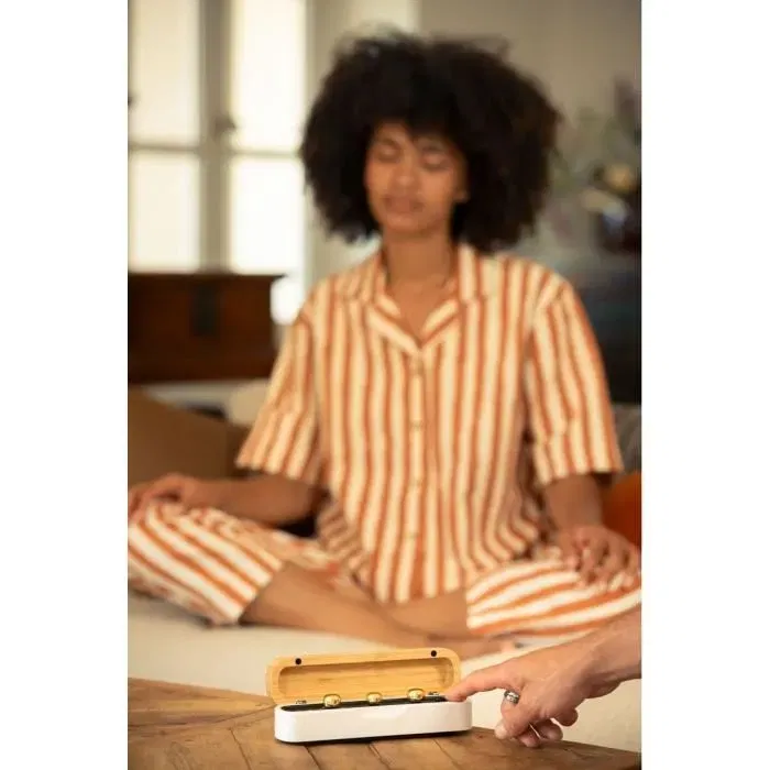 Morphee - Box Mood - Boîtier de méditation avec 600 séances audio guidées et 10 thématiques pour le bien-être mental