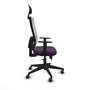 Piqueras y Crespo Chaise de Bureau Horna avec Appui-tête, Violet et Blanc