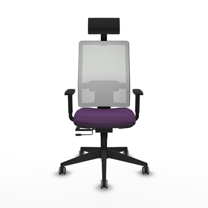 Piqueras y Crespo Chaise de Bureau Horna avec Appui-tête, Violet et Blanc Piqueras y Crespo Chaise de Bureau Horna avec Appui-tête, Violet et Blanc