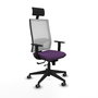 Piqueras y Crespo Chaise de Bureau Horna avec Appui-tête, Violet et Blanc
