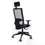 Piqueras y Crespo Chaise de Bureau Horna avec Appui-tête, Violet et Blanc