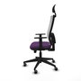 Piqueras y Crespo Chaise de Bureau Horna avec Appui-tête, Violet et Blanc