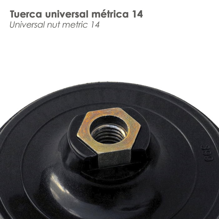 WOLFPACK LINEA PROFESIONAL Assiette Velcro 115 mm pour meuleuse