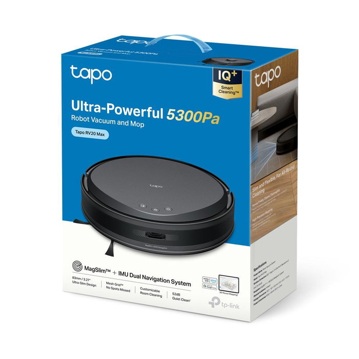 TP-Link Robot aspirateur Tapo RV20 Max Noir XL TP-Link Robot aspirateur Tapo RV20 Max Noir XL