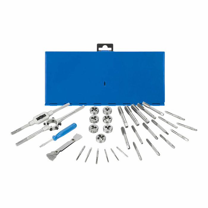 Ensemble de Tarauds Filetés Workpro M3 x 0,5, M4 x 0,7, M5 x 0,8, M6 x 1,00, M7 x 1, M8 x 1,25, M10 x 1,5, M12 x 1,75 mm 32 Pièc