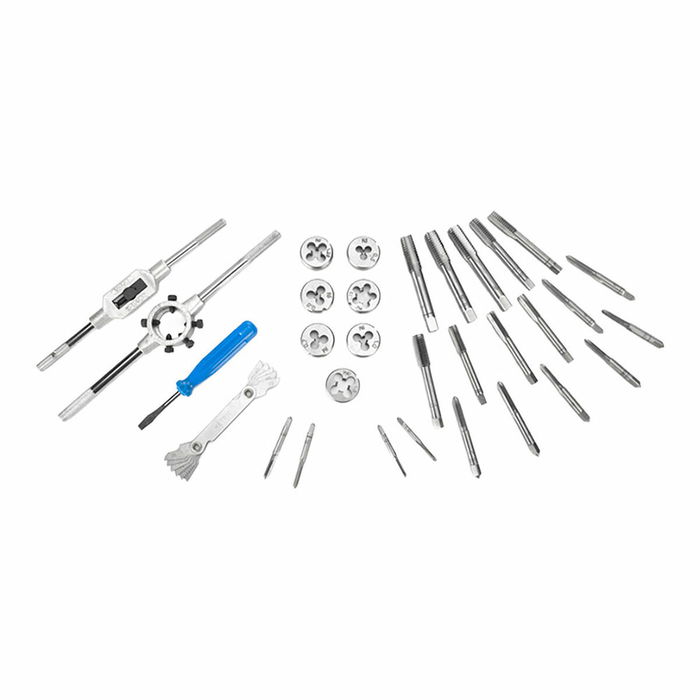 Ensemble de Tarauds Filetés Workpro M3 x 0,5, M4 x 0,7, M5 x 0,8, M6 x 1,00, M7 x 1, M8 x 1,25, M10 x 1,5, M12 x 1,75 mm 32 Pièc