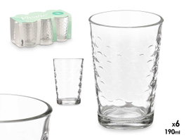 VIVALTO Set de 6 verres PUNTOS 190ml en verre transparent