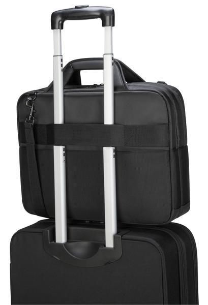 Targus CityGear Sacoche pour Ordinateur Portable 14 à 15,6 Pouces - Noir - Protection Dome, Compartiment pour Tablette, Sangle pour Chariot