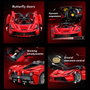 CADA Master Viva Hypercar 4739 Pièces - Maquette Statique Supercar Collection 1:8 avec Changement de Vitesses 4 Rapports, Suspension Réglable, Portes Papillon et Spoiler