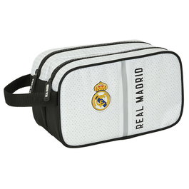 SAFTA Nécessaire 24/25 Real Madrid adaptable pour carro portamochilas - 26x12.5x15 cm avec 2 compartiments et anse latérale