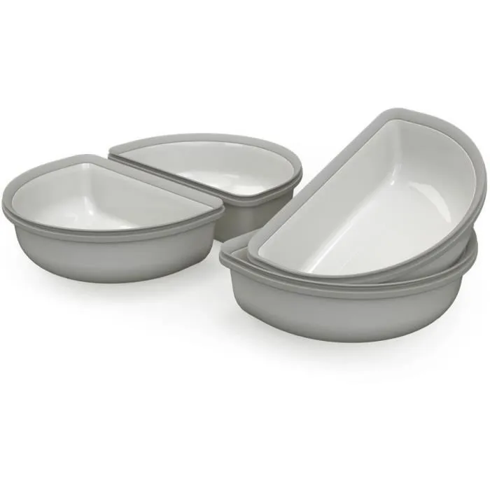 Sureflap Demi-bol SureFeed - Lot de 2 (gris)