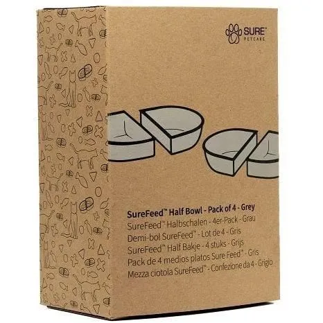 Sureflap Demi-bol SureFeed - Lot de 2 (gris)