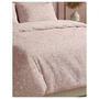 Parure de lit 1 housse de couette 140 x 200 cm + 1 taie d'oreiller 60 x 60 cm - Saumon / Blanc