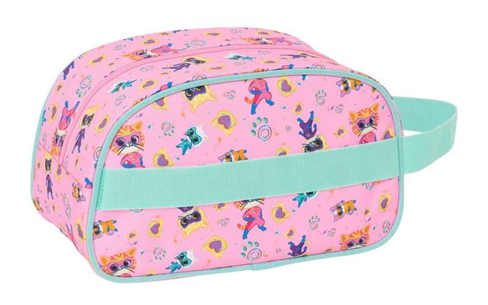 Safta Neceser Superkitties 26x15x12 cm - 1 Asa Adaptable au Caddie, Trousse de Voyage pour Enfant à partir de 36 Mois