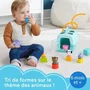 Fisher-Price Trieur Caisse de Transport d'Animaux avec 8 Blocs Jouet pour Bébés HTW93