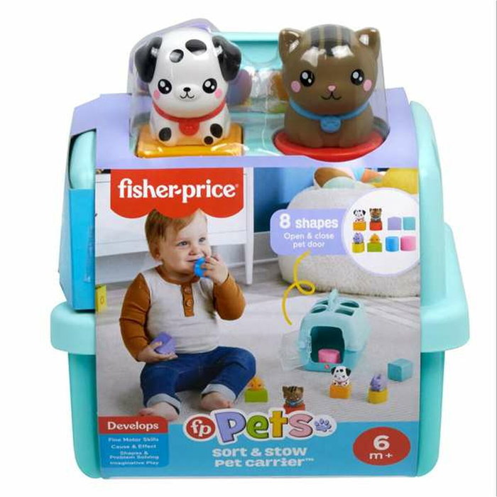 Fisher-Price Trieur Caisse de Transport d'Animaux avec 8 blocs Fisher-Price Trieur Caisse de Transport d'Animaux avec 8 blocs