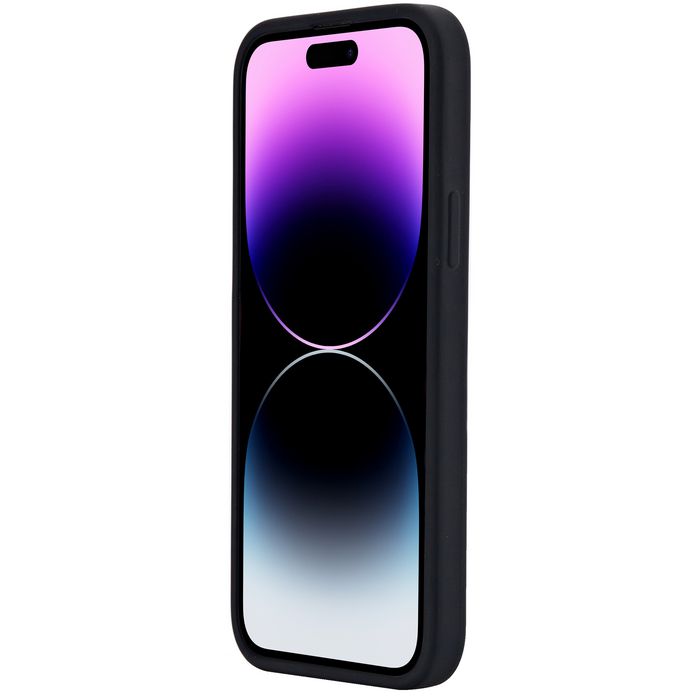 eSTUFF INFINITE ROME Coque magnétique en silicone pour iPhone 15 Plus, Noir, 81% matériaux recyclés, protection chute 2 m, compatible MagSafe