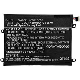 CoreParts Batterie pour HP 7,4V 4000mAh 30Wh Noir