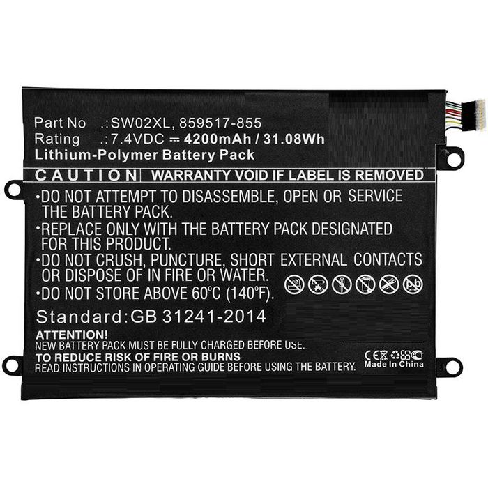 CoreParts Batterie pour HP 7.4V 4000mAh CoreParts Batterie pour HP 7.4V 4000mAh