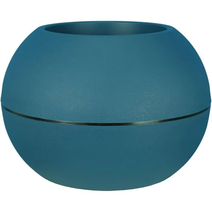 Riviera Pot de Fleurs Rond Riviera Granit Boule - Plastique Bleu - Diamètre 50 cm Hauteur 34.5 cm - Décoration Jardin et Terrasse Riviera Pot de Fleurs Rond Riviera Granit Boule - Plastique Bleu - Diamètre 50 cm Hauteur 34.5 cm - Décoration Jardin et Terrasse