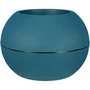 Riviera Pot de Fleurs Rond Riviera Granit Boule - Plastique Bleu - Diamètre 50 cm Hauteur 34.5 cm - Décoration Jardin et Terrasse