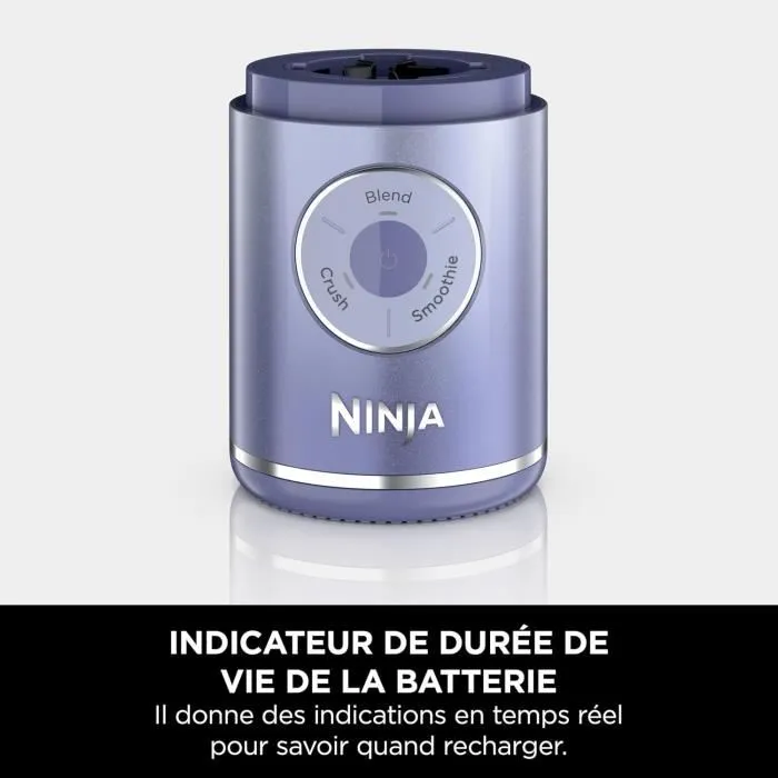 Ninja BC251EULD Blender Portable sans fil - Blast Max, bol 530 ml, autonomie 2h, sans BPA, couleur lavande, facile à nettoyer