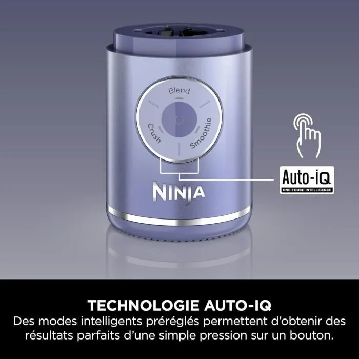 Ninja BC251EULD Blender Portable sans fil - Blast Max, bol 530 ml, autonomie 2h, sans BPA, couleur lavande, facile à nettoyer